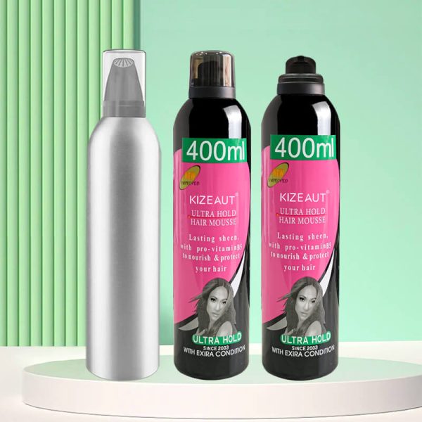 Newly Upgraded KIZEAUT Strong Hold Styling Mousse. Styles hair while nourishing and repairing strands.