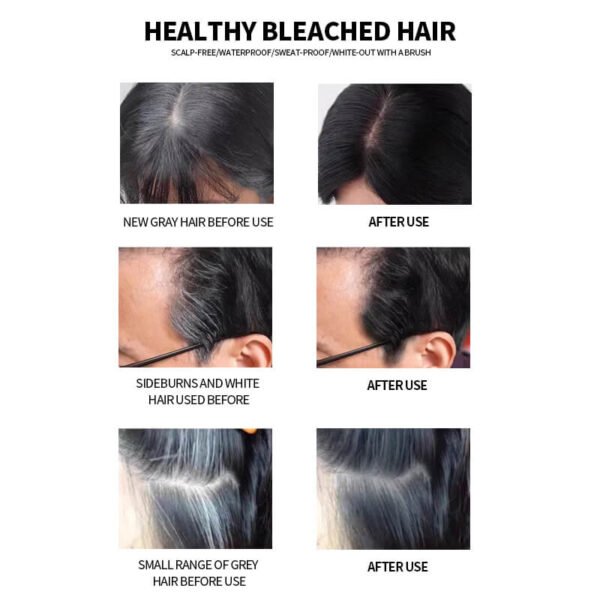 KIZEAUT Root & Sideburn Touch-Up Hair Dye Pen, Portable Grey Hair Concealer Stick