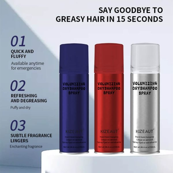 The brand-new KIZEAUT styling spray series delivers long-lasting root support for oil control and hair volume.