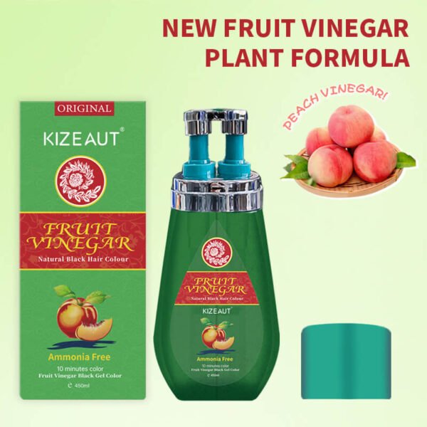 KIZEAUT Fruit Vinegar Ammonia Free Natural Black Hair Color Gel