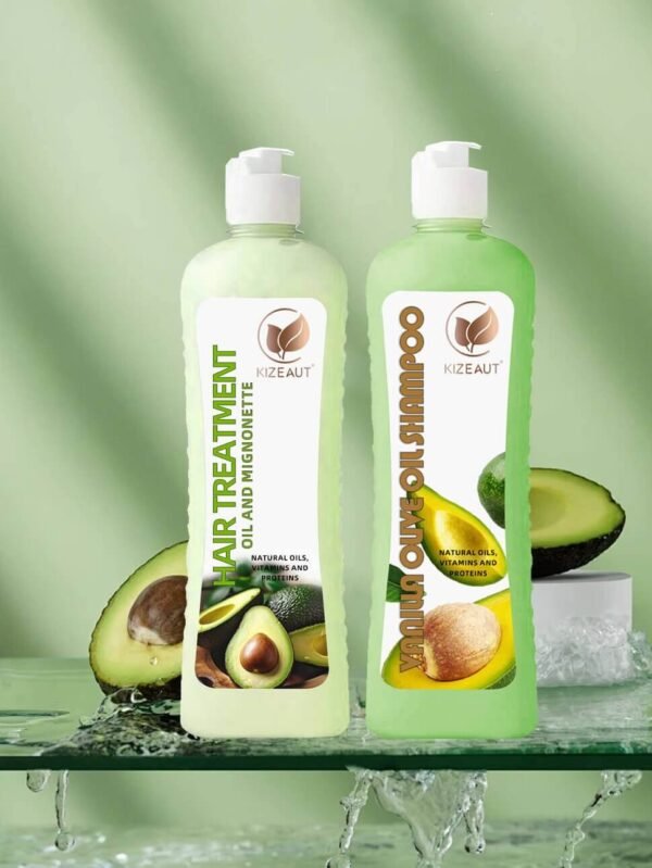 KIZEAUT Avocado Oil Shampoo & Conditioner Set, optimizes unhealthy scalp prone to heat discomfort and excess sebum buildup