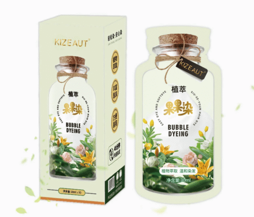 Bubble Hair Dye 04 KIZEAUT Plant Extract Fruit Bubble Hair Dye, Gentle Sachet Hair Color Cream