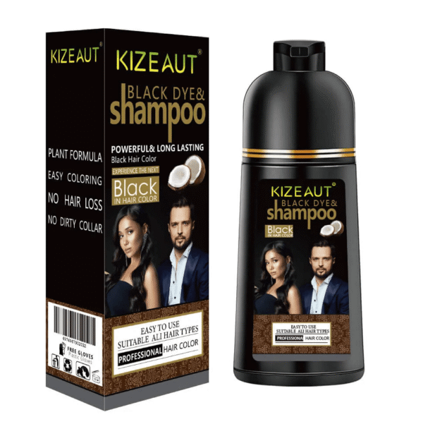 KIZEAUT Coconut Oil Hair Dye Shampoo, Easily Cover Gray Hair, Long-lasting & Hair-friendly