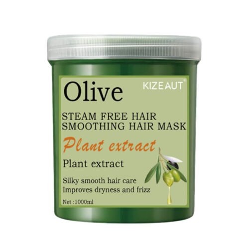 New Arrival: KIZEAUT Olive No-Rinse Smoothing Hair Mask. Enjoy deep hair care easily at home.