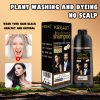 KIZEAUT Coconut Oil Hair Dye Shampoo, Easily Cover Gray Hair, Long-lasting & Hair-friendly