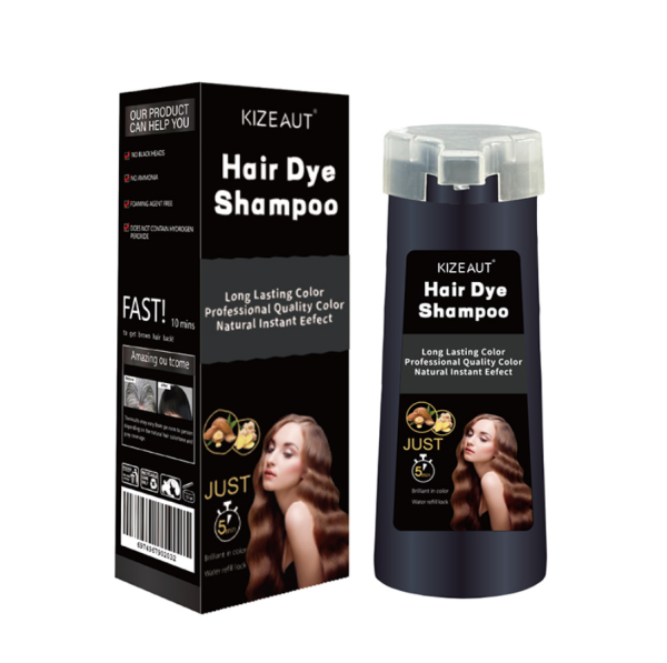KIZEAUT Ginger Hair Dye Shampoo, Get Black Hair With One Wash At Home