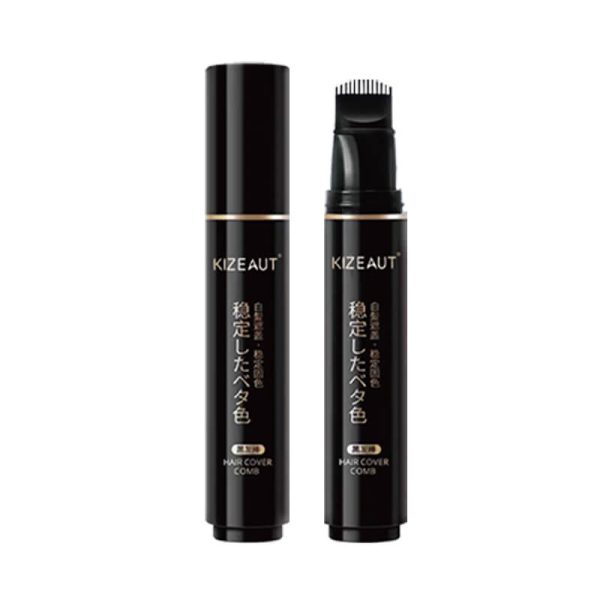 KIZEAUT Root & Sideburn Touch-Up Hair Dye Pen, Portable Grey Hair Concealer Stick