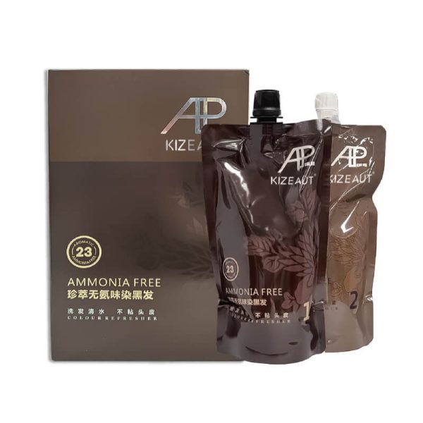 KIZEAUT AP Ammonia-Free Hair Dye Cream with Plant Extracts for Natural Black Hair