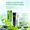KIZEAUT Keratin Straightening Cream Infused with Natural Aloe Vera Extract